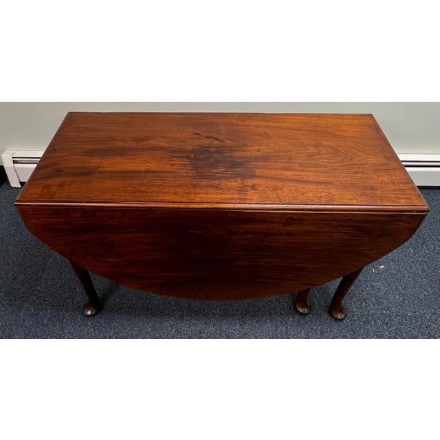 Antique 18th Century Mahogany Queen Anne Drop Leaf Dining Table Circa 1760 For Sale - Image 9 of 10