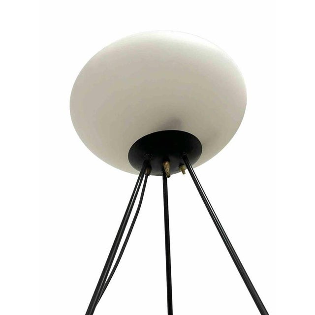 Tripod Floor Lamp in Metal and Murano Glass from Stilnovo, 1970s For Sale - Image 3 of 5