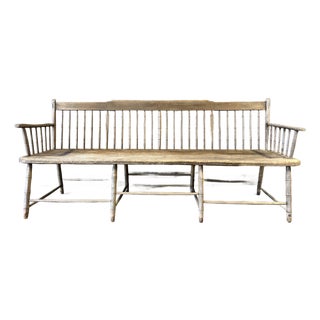 19th Century Spindleback Windsor Deacon's Bench For Sale