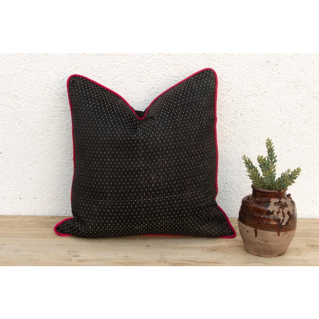 Woven in Gujarat, western India, from antique Mashru, the traditional silk-warp, cotton-weft cloth prized for its lustrous...