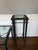 Mid-Century Modern Vintage Postmodern Glass & Faux-Bamboo Iron Table Set | Coffee Table + Matching Side Tables For Sale - Image 3 of 12