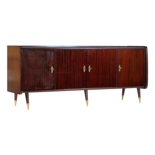 Vintage Art Deco Sideboard with Stylish Legs and Brass Elements, 1920s For Sale