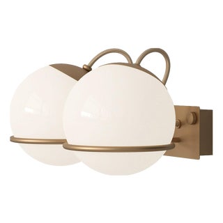 Model 238/2 Wall Light in Opaline Glass by Gino Sarfatti For Sale