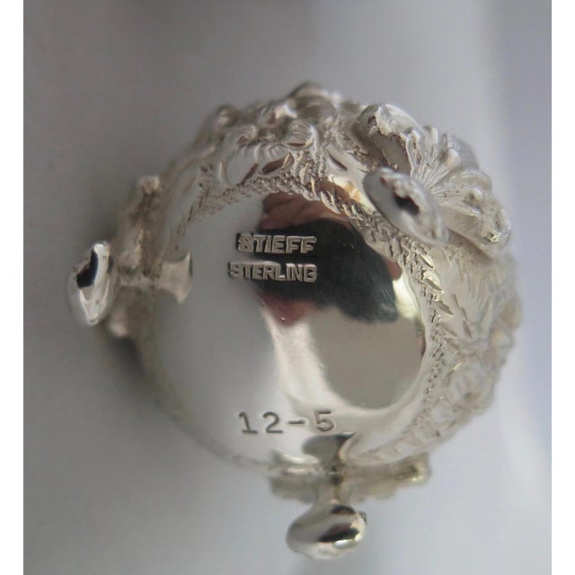 This exceptional pair of salt & pepper shakers dates from the early 20th century & are designed by Stieff. The footed...