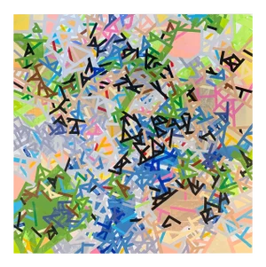 Contemporary Abstract Acrylic on Unstretched Canvas Painting "Weendland Istaanto" by Philippe Halaburda