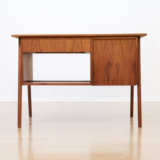 1960s Danish Modern Teak Desk For Sale - Image 4 of 8