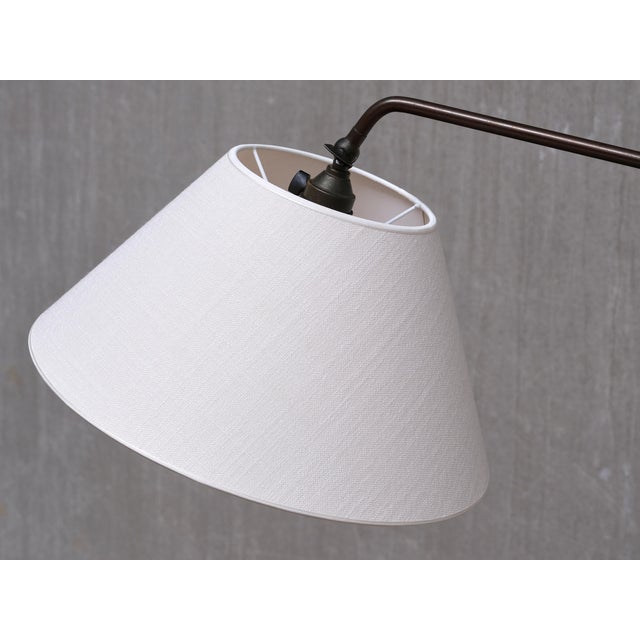 Swedish Grace Sculptural Floor Lamp in Birch and Brass from Lundling, 1930s For Sale - Image 9 of 12