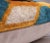 Textile Contemporary Gold Turquoise Velvet Throw Pillow & Down Insert For Sale - Image 7 of 9