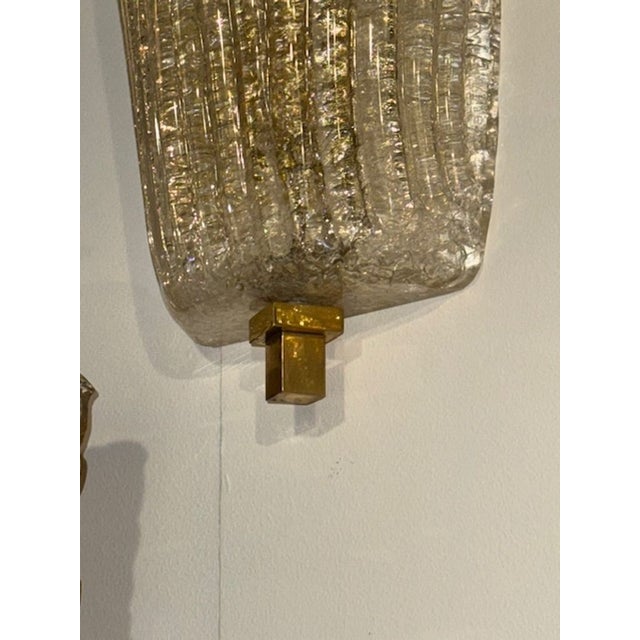 Early 21st Century Pair of Modern Gold "Granola" Murano Glass Shell Form Sconces For Sale - Image 5 of 5