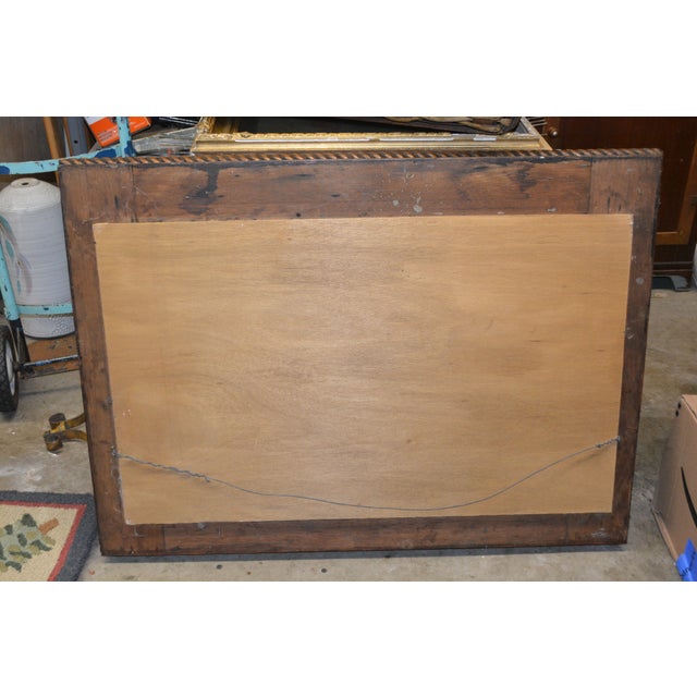 Vintage Wood Rectangle Mantel / Wall Mirror W/ Lattice Look & Rope Twist Frame For Sale - Image 12 of 12