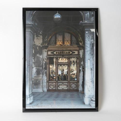 Framed photograph under glass depicting the Florian store, 20th century. Photograph depicting the Florian store,...