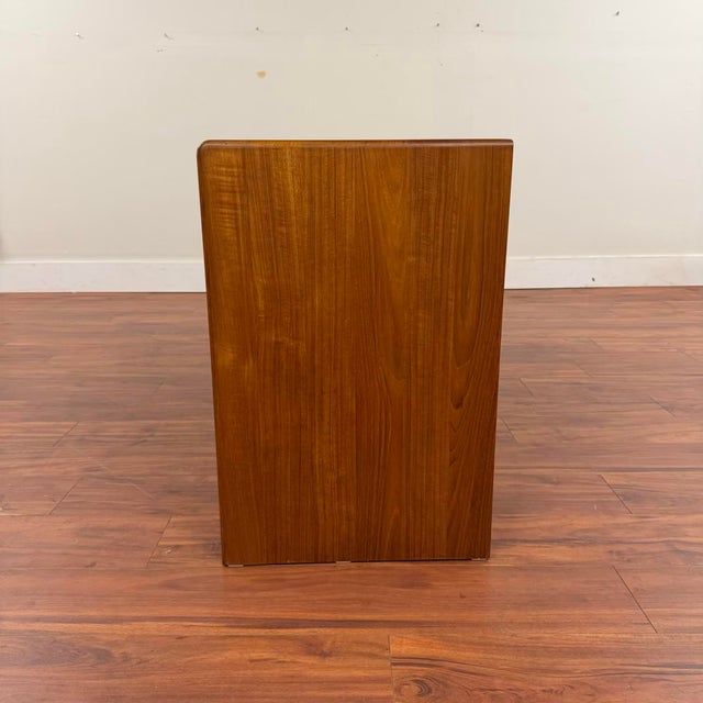Brown Danish Teak Vintage Plinth Base Sideboard For Sale - Image 8 of 13