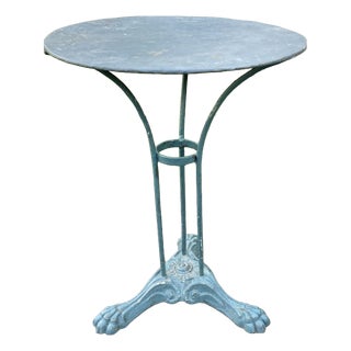 Antique French Bistro Garden Table, 1890s For Sale