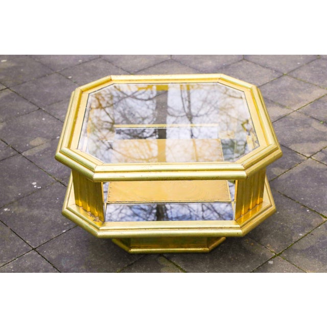 Vintage Octagonal Brass Coffee Table by Rodolfo Dubarry, 1970s For Sale - Image 4 of 17