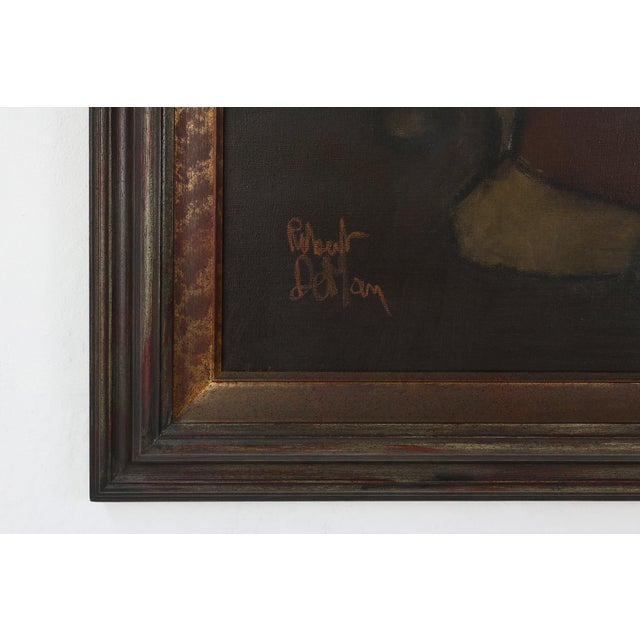 Robert Deman, Solitary Man, 1940s, Oil on Canvas, Framed For Sale - Image 10 of 11