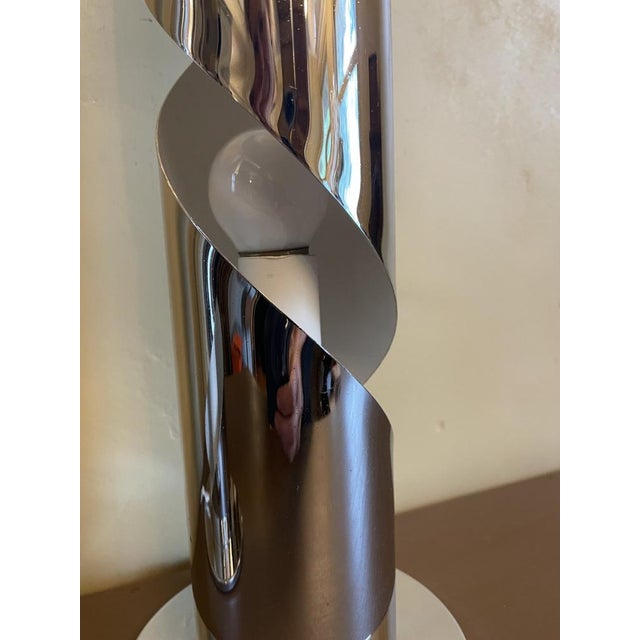 Silver French Spiral Table Lamps, 1970, Set of 2 For Sale - Image 8 of 14