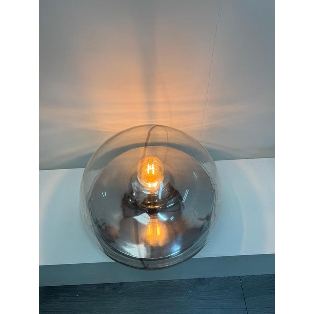 Space Age Glass and Chrome Dome Table Lamp from VeArt, 1970s For Sale - Image 6 of 8
