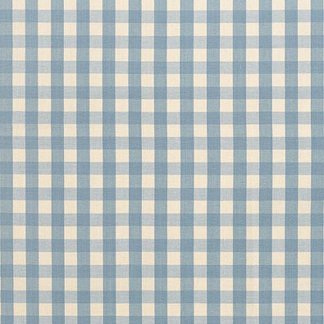 Contemporary Sample - Schumacher Elton Cotton Check Fabric in Chambray For Sale - Image 3 of 3