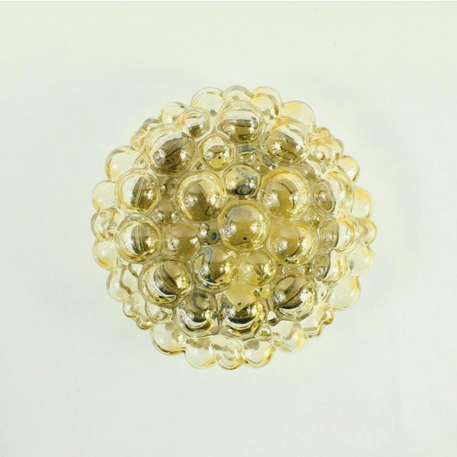 Stunning large & rare bubble glass ceiling mount fixture designed by helena tynell for limburg, germany's leading...