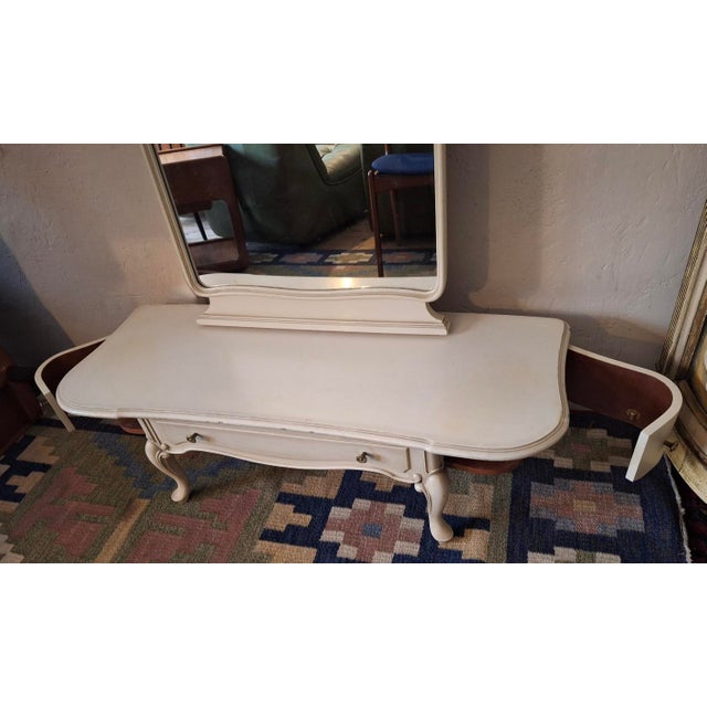 Mid-Century Modern Vintage Boho Standing Mirror, 1970s-1980s For Sale - Image 3 of 6