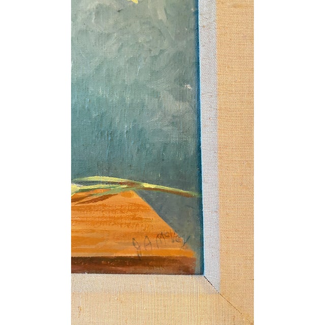 Textile Mid 20th Century Mid Century Floral Still Life of Gladiolus Signed J. A. McVey For Sale - Image 7 of 7