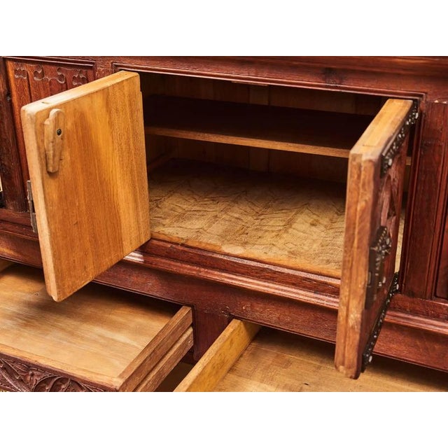 Brown Neo-Gothic Oak Chest of Drawers For Sale - Image 8 of 10