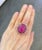 Bochic “Orient” Ruby, Amethyst & Multi Gem Cocktail Ring In 18K Gold & Silver Natural Red Ruby Cabochon - 7 Carat Natural...