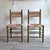 Olive Wooden Chairs with Rush Seats and Backrests, 1960s, Set of 2 For Sale - Image 8 of 8