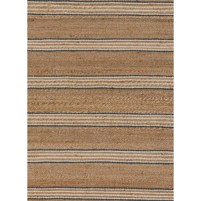 Erin Gates by Momeni Chestnut Stripe Blue Hand Woven Wool Area Rug 5' X 8' For Sale In Atlanta - Image 6 of 10
