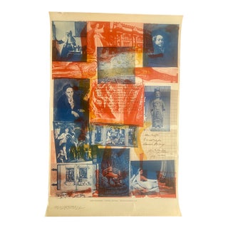 Robert Rauschenberg Signed Lithograph Art Edition Centennial Mma 1969. For Sale