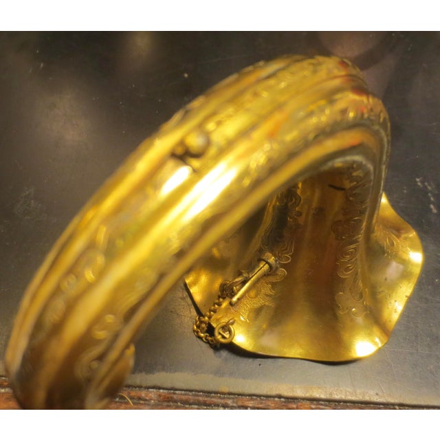 Antique Folding Bouquet Holder Circa 1800 Gilt Brass For Sale In New York - Image 6 of 11