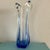 1960s MCM Blue and White Glass Swung Vase, Perfect Condition For Sale - Image 4 of 8