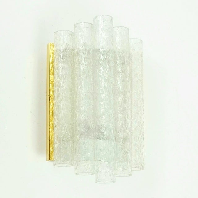 Mid-Century Modern 1960s Mid-Century Modern Ice Glass Wall Lights From Doria, Germany - 1 of 4 For Sale - Image 3 of 12