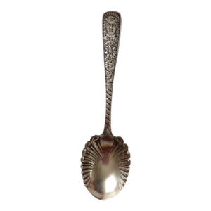 Victorian Assyrian Head Silverplate Sugar Spoon - Rogers Bros.