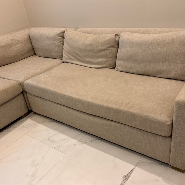 Traditional Restoration Hardware Sofa Belgian Slope Track Arm For Sale - Image 3 of 6