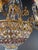 Metal Antique Italian Chandelier in Belle Époque Style Art Nouveau Brass For Sale - Image 7 of 10