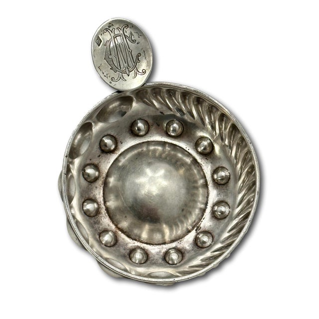 Fine Antique Hand Made French 950 High Grade Sterling Silver Wine Taster Cup by Paris Maker Adolphe Boulenger For Sale - Image 11 of 18