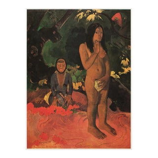 1977 After Paul Gauguin "Parau Na Te Varua Ino (Words of the Devil)", Large Full-Color Print For Sale