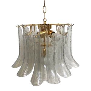 Contemporary Mazzega Style Murano Glass "Selle" Chandelier