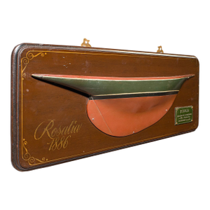 Vintage Half Hull Model, English, Shipwright’s Display Plaque, Mid Century, 1960