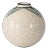 Vintage Hand Painted White Crackle Ceramic Vase For Sale