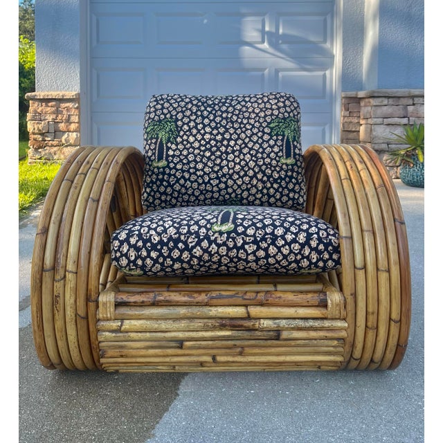 1960s Six-Strand Pretzel Lounge Chair | Attributed in Paul Frankl Style For Sale In Tampa - Image 6 of 12