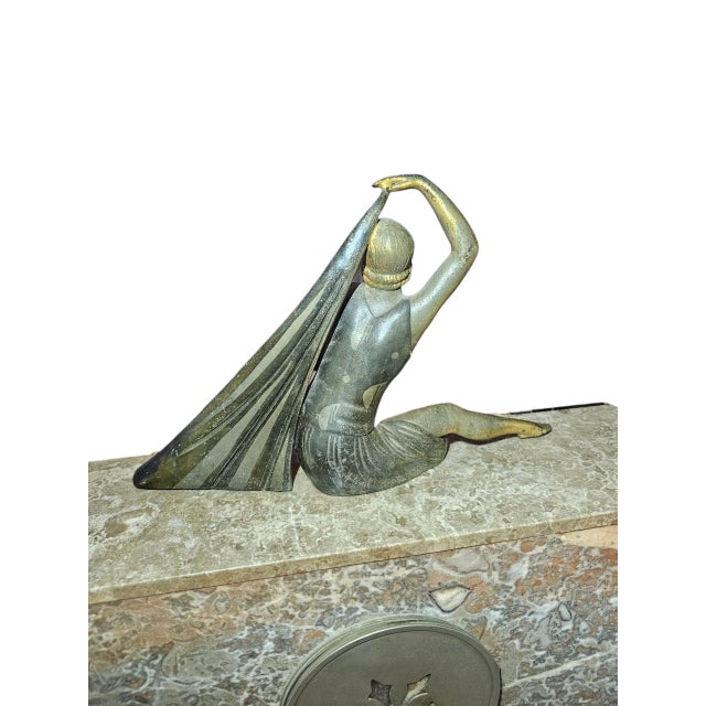 Late 19th Century Japy Freres Art Deco Marble Mantel Clock For Sale In West Palm - Image 6 of 12