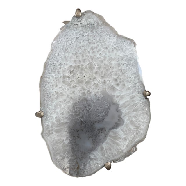 Unusual Modern Handcrafted Geode Drinks Table For Sale