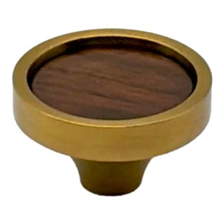 Hickory Chair Co Knob Wood/Brass For Sale