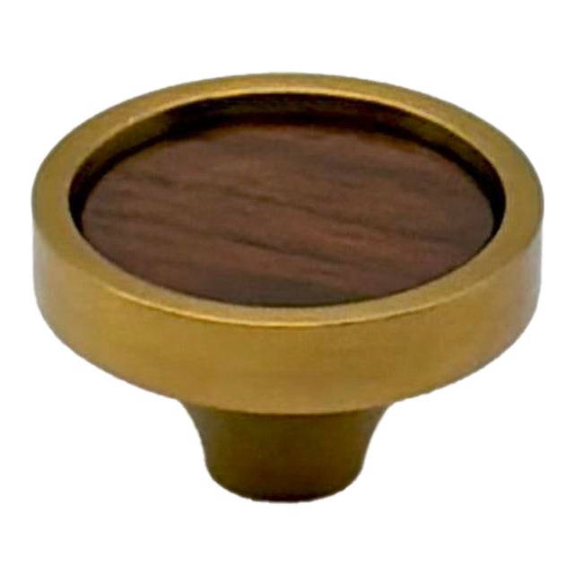 Hickory Chair Co Knob Wood/Brass For Sale