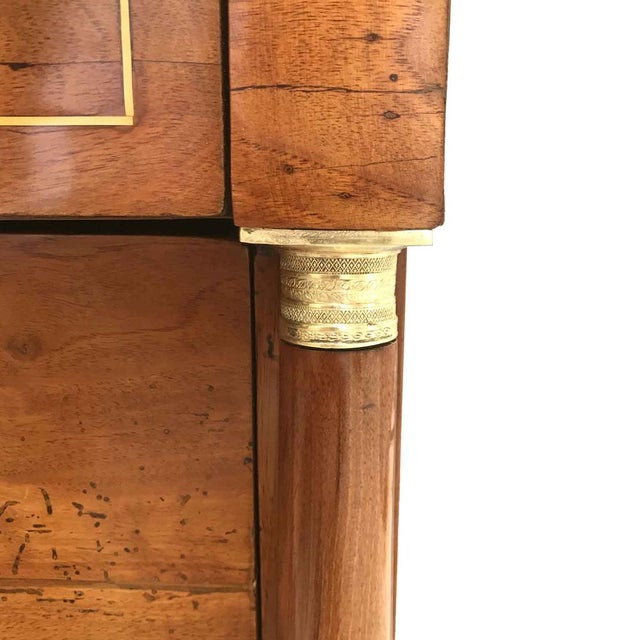 Antique Empire Walnut Bedside Table For Sale - Image 4 of 9