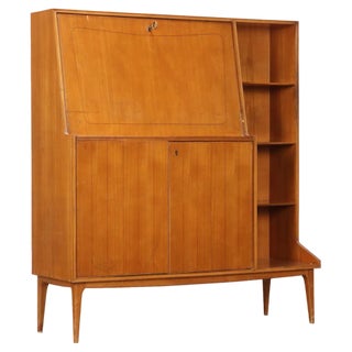 Flap Cabinet in Ash Veneer, Italy, 1950s For Sale