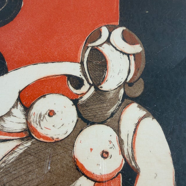 Domenico Colanzi, Female Figures, 1983, Etching For Sale - Image 6 of 14
