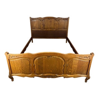Louis XV French Oak Double Bed For Sale